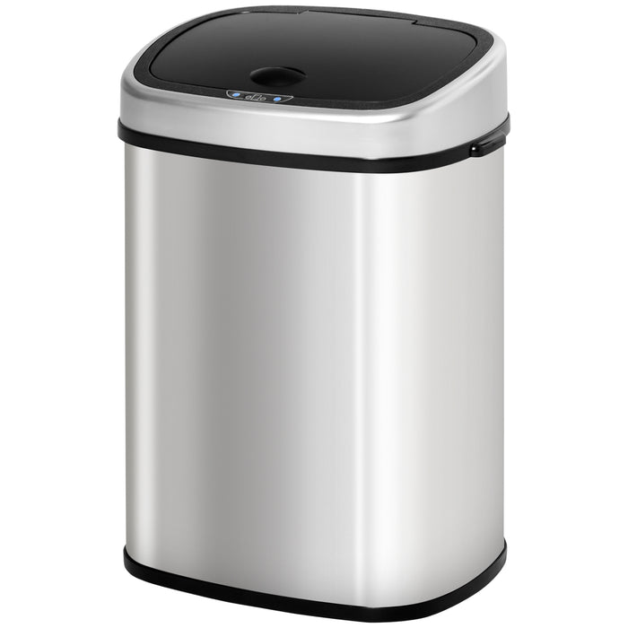 58L Stainless Steel Sensor Bin - Smart Motion-Activated Waste Container - Ideal for Hygienic Home or Office Use