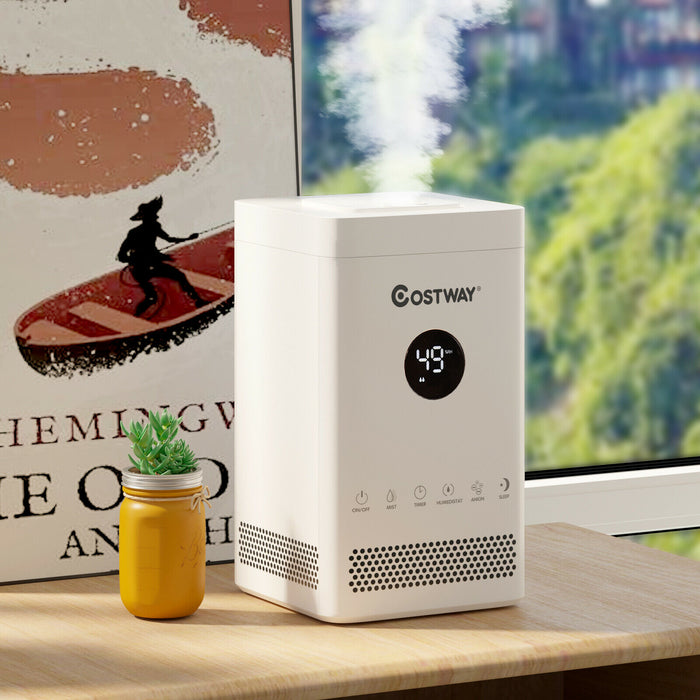 Mist Humidifier 3.5L - Top-Fill Adjustable Ultrasonic Model - Ideal for Air Hydration and Comfort Enhancement