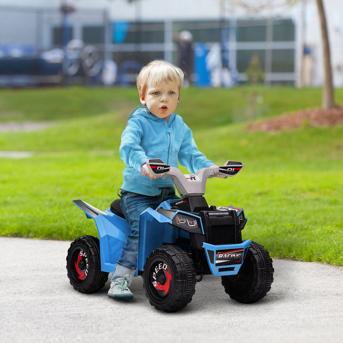 6V Quad Bike - Durable Wear-Resistant Wheels & Dual Direction Control - Perfect Ride-on Toy for Toddlers 18-36 Months, Blue