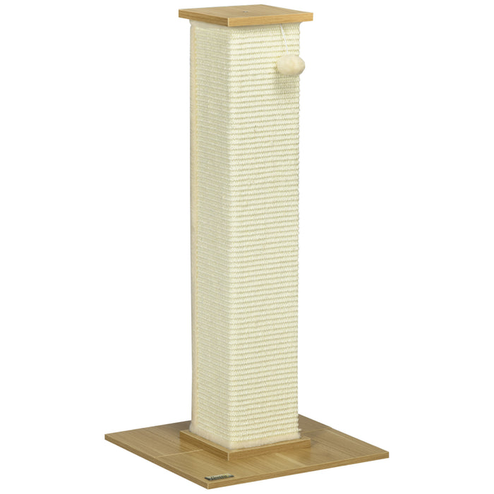 Scratching Post Cat Tree with Play Ball - 80 cm Tall, Durable Sisal Rope Design - Ideal for Cat Scratching and Playtime Needs