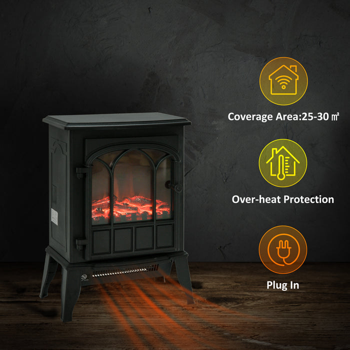 Electric Fireplace Heater 1000W/2000W - Freestanding and Portable Warmth - Ideal for Cozy Indoor Spaces