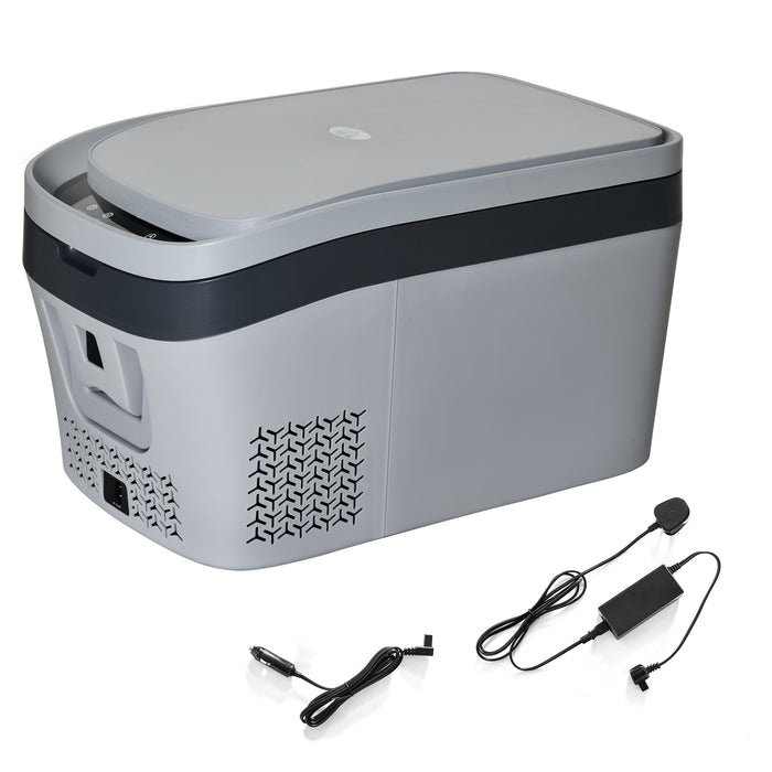 Portable 24L Car Refrigerator with Compressor - 12V Cooler Freezer for Vehicles, RVs, Camping & Home - Chills Down to -20°C