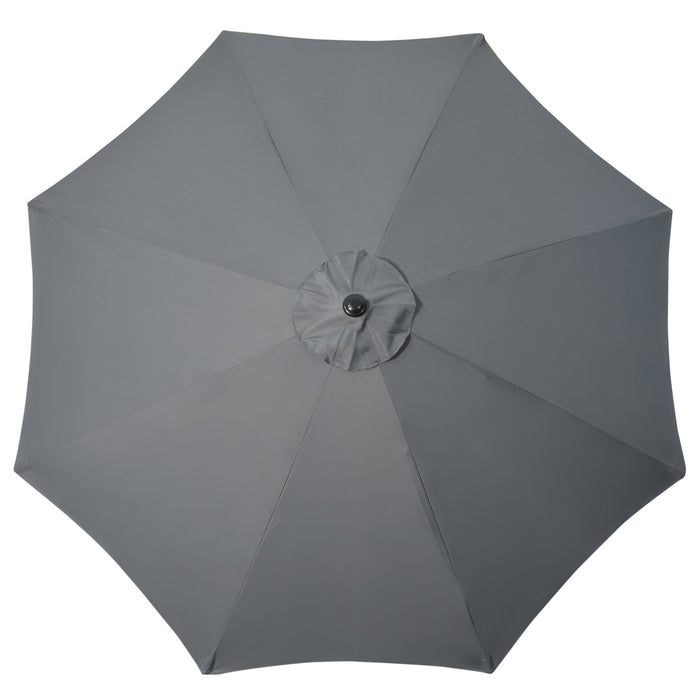 Outdoor Garden Parasol - Market Table Sun Shade with 8 Sturdy Ribs - Perfect for Patio Comfort and Protection