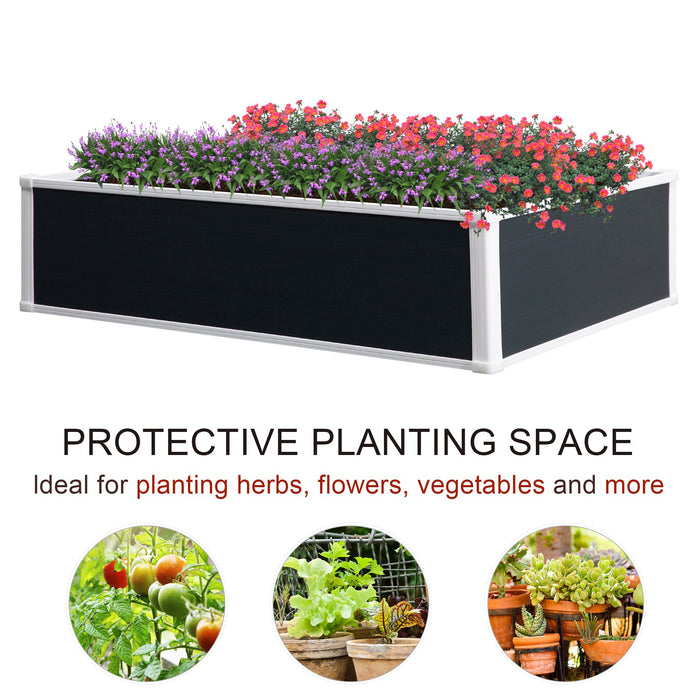 Garden Raised Bed Planter - Outdoor Patio Grow Containers for Plant, Flower & Vegetable Cultivation - Durable PP Material, 120 x 90 x 30 cm, Home Gardening Solution