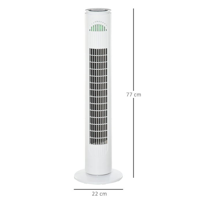 Freestanding 30-Inch Tower Fan with LED & Remote - 3 Speed Settings, 70° Oscillation, 10-Hour Timer - Perfect for Home & Office Cooling Needs