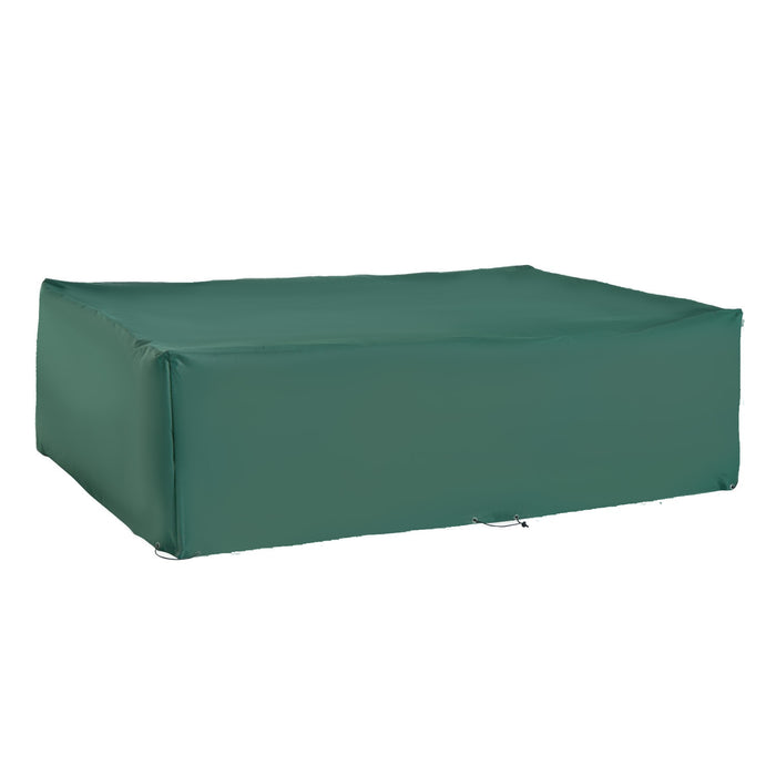 UV Rain Protective Cover for Rattan Furniture - Outdoor Garden Rectangular Table, Chair, and Sofa Shelter - Waterproof and Durable 222x155x67cm, Green