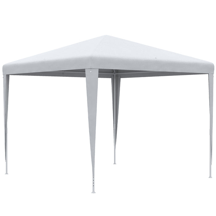 Outdoor Garden Gazebo - 2.7m x 2.7m Marquee Party Tent with Wedding Canopy in White - Perfect for Events and Gatherings