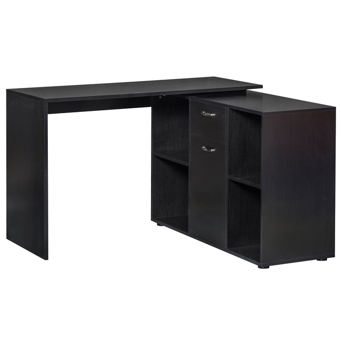 Modern L-Shaped Computer Desk - Corner Laptop Table with Ample Storage for Home Office - Ideal for Work and Study Spaces