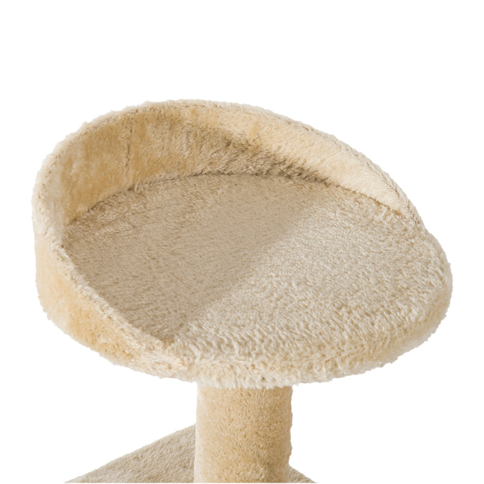 Kitten Scratch Cat Tree - Sisal Post Climbing Tower with Scratching Scratcher - Activity Centre for Cats, Beige