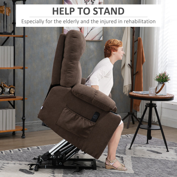 ComfortPlus Model X750 - Electric Power Lift and Recline Chair with Remote - Ideal for Elderly, Assistance Needed in Sitting and Standing