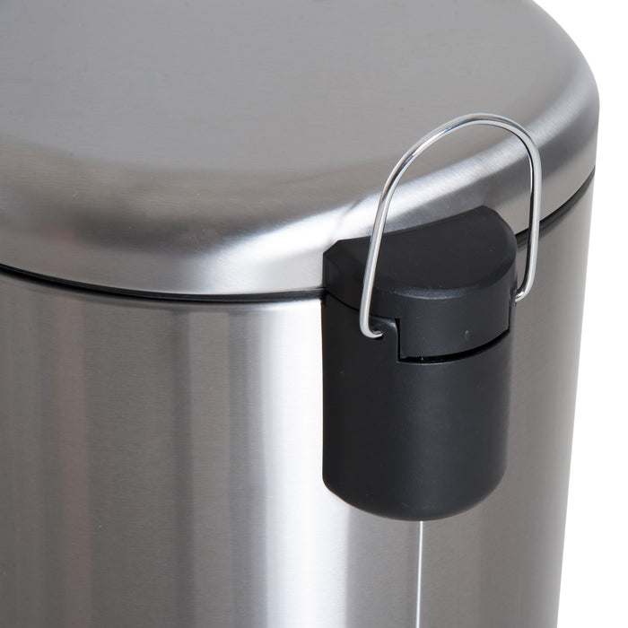 Stainless Steel 30L Foot Pedal Bin - Metal Waste Container with Lid for Kitchen - Hygienic Garbage Solution for Home Use