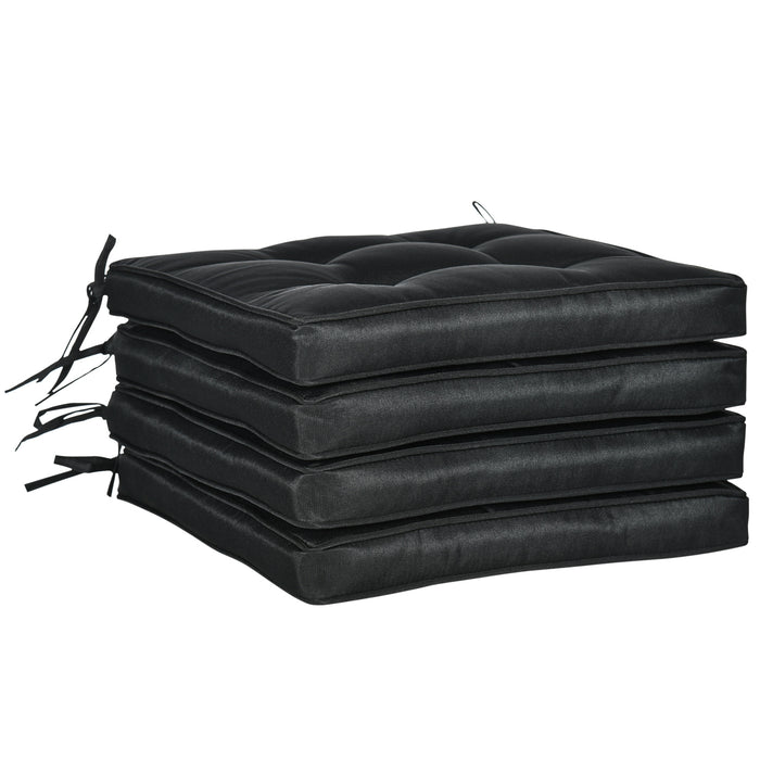 Outdoor Chair Comfort Pad - 40x40cm Garden Seat Cushion with Secure Ties - Ideal for Patio Dining and Seating Enhancement