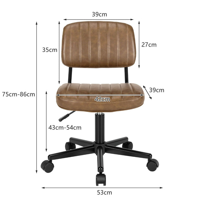 Adjustable Ergonomic Leisure Chair - PU Leather Black Design - Perfect for Comfort and Relaxation