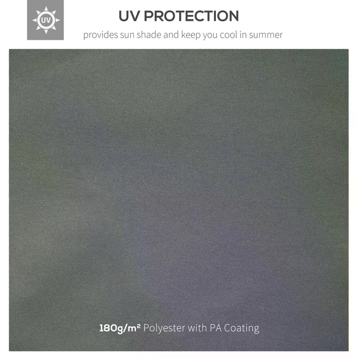 3x4m Gazebo Canopy Replacement - UV-Protective 2-Tier Top Patio Awning, Deep Grey - Ideal for Outdoor Shelter and Garden Enhancement