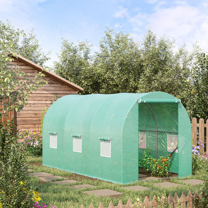 Polytunnel Greenhouse - 4x2x2m Garden Flower & Vegetable Planter with 25mm Galvanized Steel Frame - Ideal for Green Thumbs & Home Gardening Enthusiasts