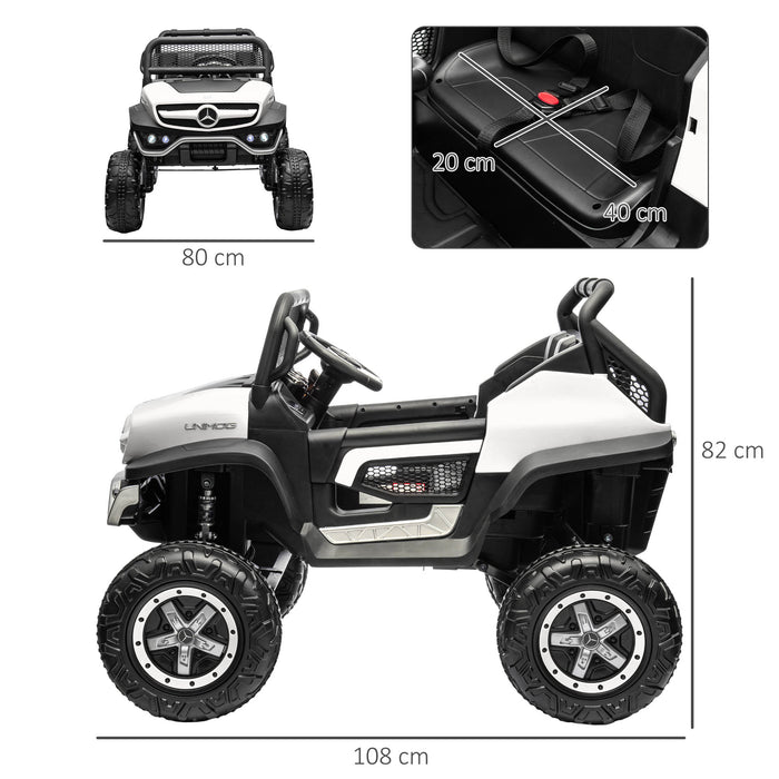 Licensed Mercedes-Benz 12V Kids Electric Ride-On Car - Battery-Powered Off-Road Vehicle with Remote Control, Horn, and Lights - Ideal for Young Adventurers and Playtime Fun