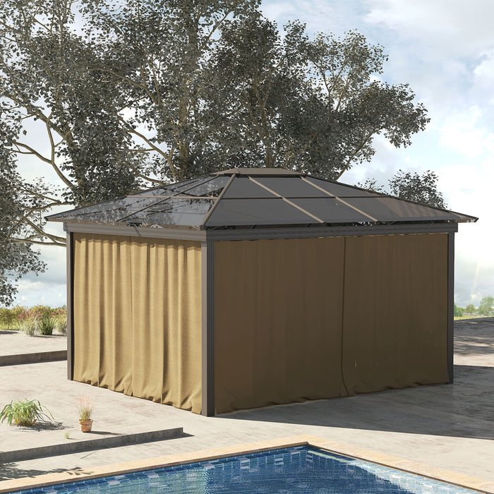 Gazebo Upgrade - 4-Panel Zippered Curtain Sidewalls for 3x3m Gazebos - Ideal for Outdoor Privacy and Protection