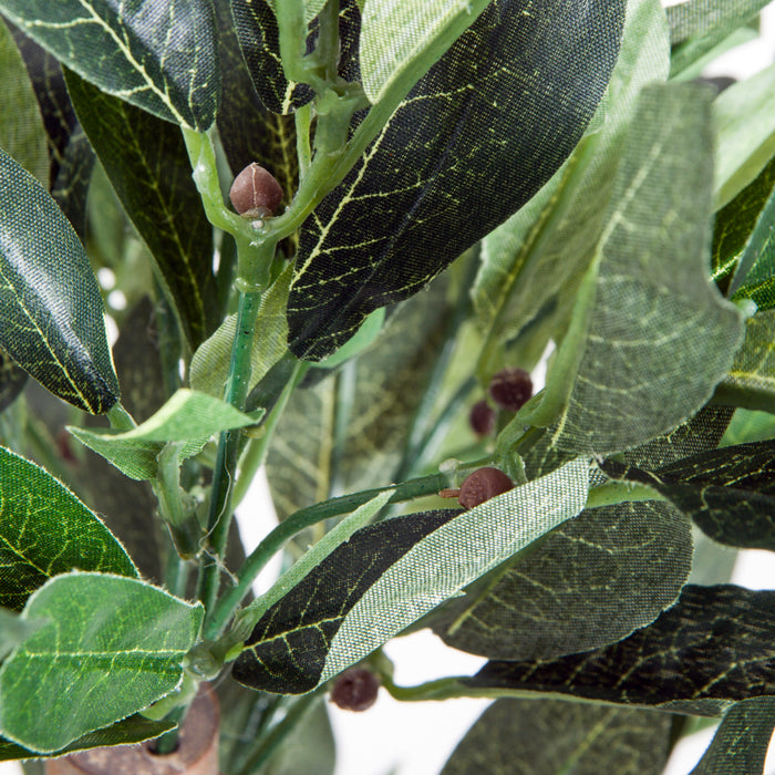 3ft Faux Olive Tree with Lush Green Leaves - Perfect Indoor Decorative Plant for Home or Office - Potted in Stylish Orange Container