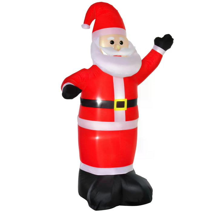 Jumbo 2.4m Inflatable Santa Claus - Illuminated with Energy-Efficient LED Lights - Perfect Festive Decoration for Yuletide Spirit