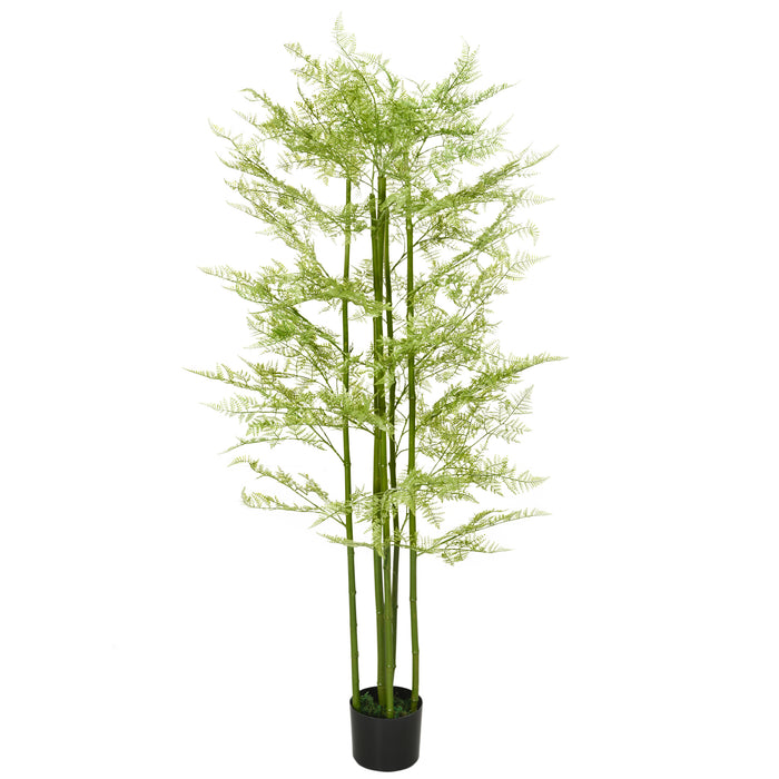 Asparagus Fern Artificial Tree in Pot - Lifelike Faux Indoor Outdoor Home Decoration, 155cm Tall - Ideal for Home or Office Decor and Greenery Enhancement