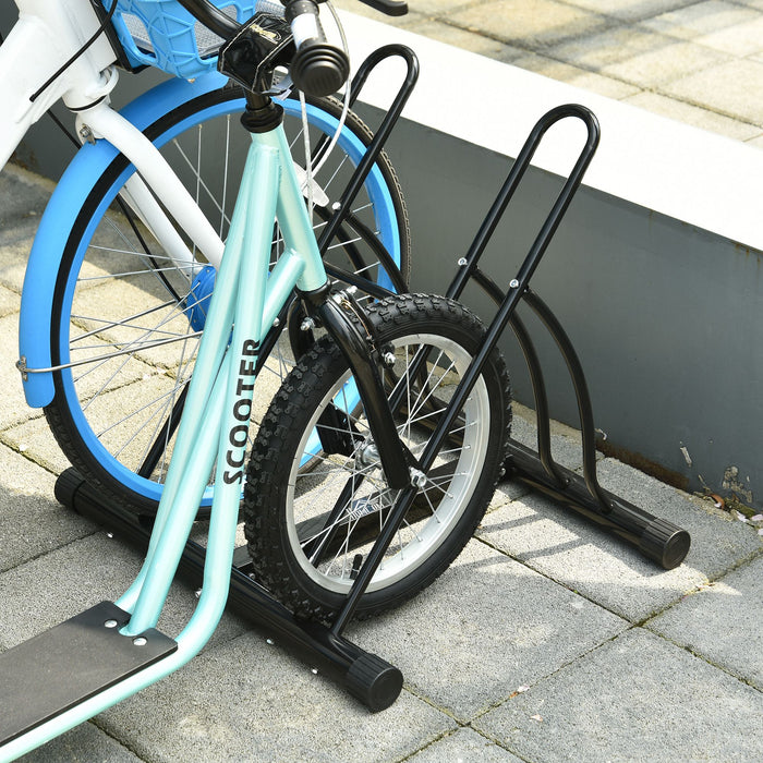 Indoor Steel Bike Rack - Double-Sided, Space-Saving Design in Black - Ideal for Urban Cyclists and Apartment Living