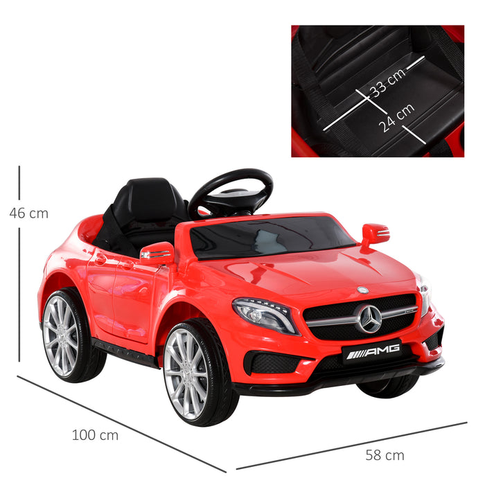 Mercedes Benz GLA Licensed 6V Ride-On Car - Toddler Toy with Music, Headlights, Remote Control, Two Speeds, Rechargeable - Perfect for Young Drivers and Car Enthusiasts