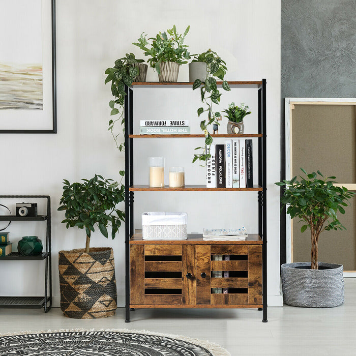 4-Tier Floor-Standing Bookshelf - Home Display Storage Solution for Books and Decor - Ideal for Homeowners and Book Enthusiasts