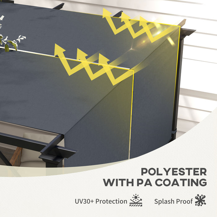 UV-Resistant Pergola Canopy 2-Pack - Easy Installation 3x3m Shade Cover in Dark Grey - Ideal for Outdoor Comfort & Sun Protection