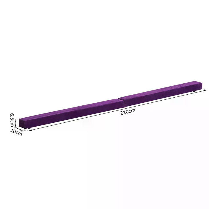 Gymnastics Balance Beam Trainer - 2.4m Length, Durable Purple Equipment - Ideal for Training & Skill Development