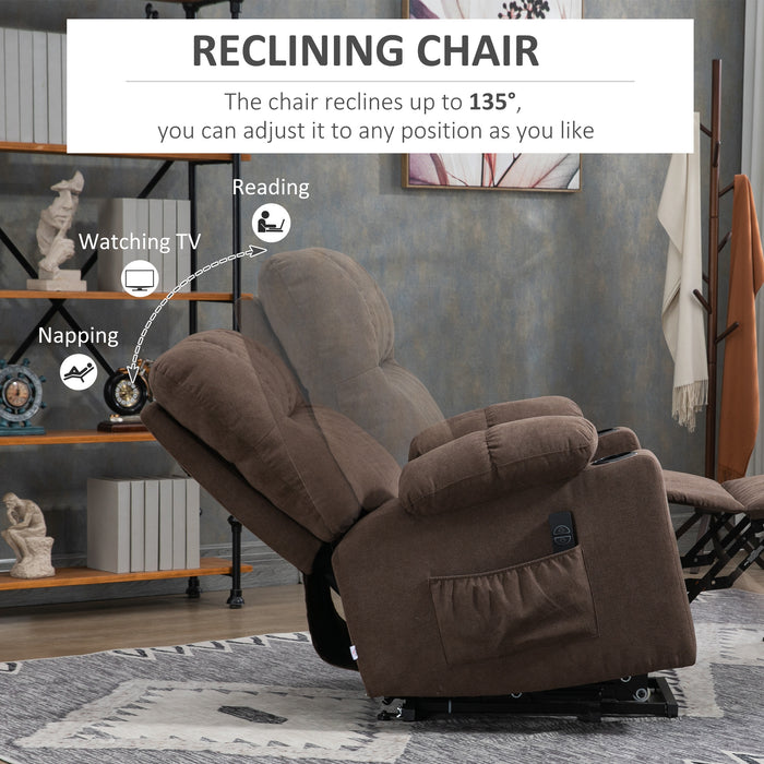 ComfortPlus Model X750 - Electric Power Lift and Recline Chair with Remote - Ideal for Elderly, Assistance Needed in Sitting and Standing