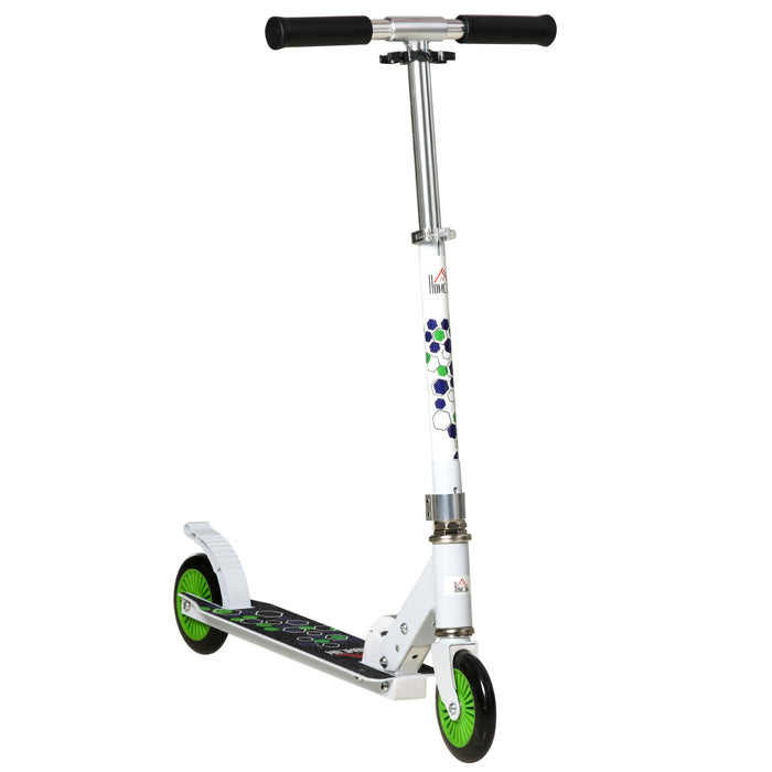 Kids' Kick Scooter for Ages 3-8 - One-Click Folding Design with Adjustable Height & Rear Brake - Durable Aluminium Construction, Perfect for Boys & Girls