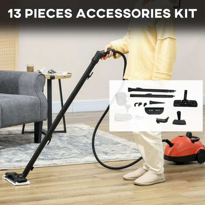 Multi-Purpose Portable Steam Cleaner - Chemical-Free Cleaning with 3.5bar Pressure, 13-Piece Accessory Kit Included - Ideal for Kitchens and Windows Cleaning