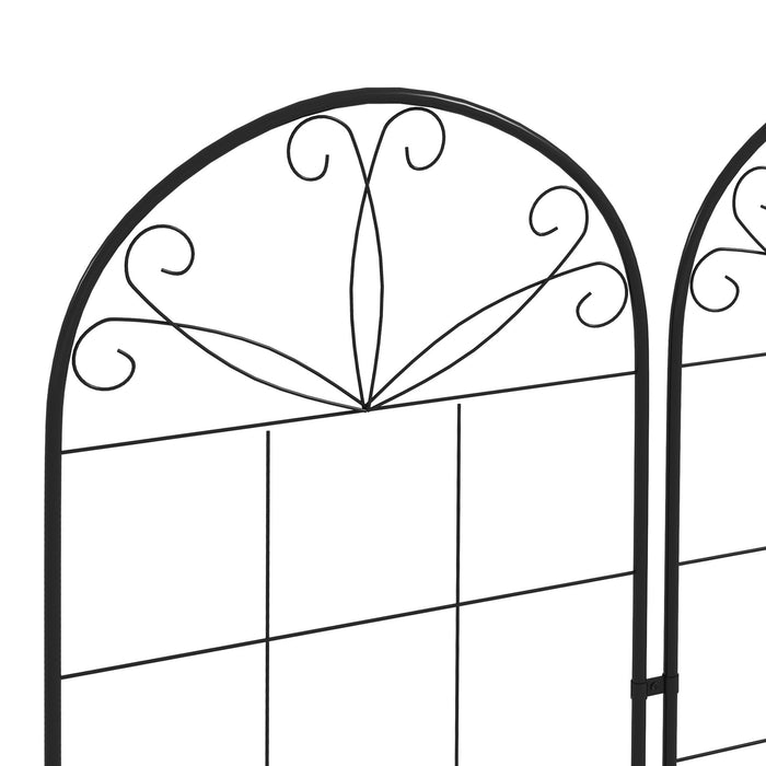 Garden Metal Trellis 2-Pack - Climbing Plant Support Frames with Grid Design - Ideal for Vine Growth and Garden Decor