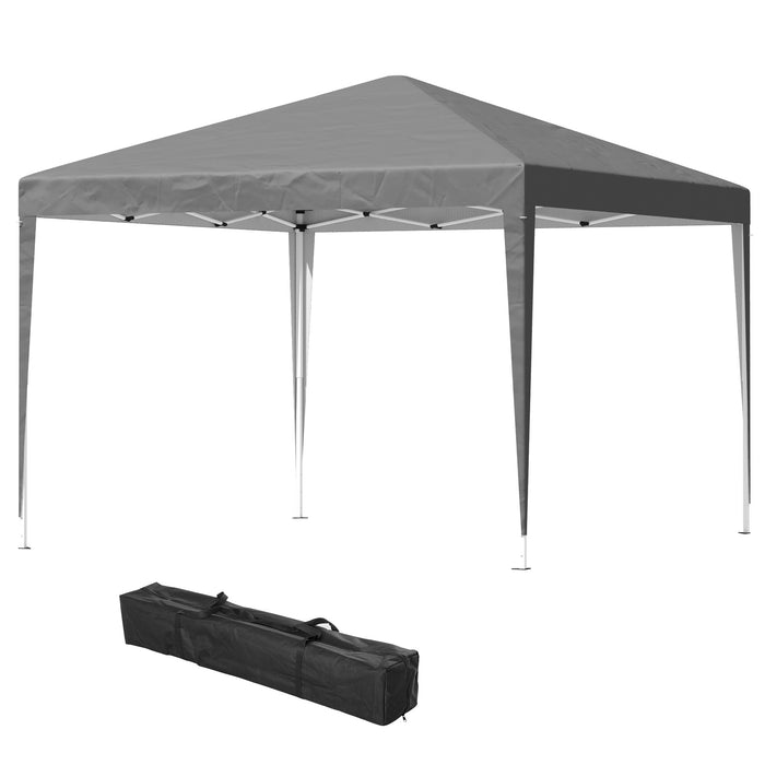 Garden Pop Up Gazebo - 3x3m Adjustable Marquee Party Tent with Carrying Bag - Ideal for Weddings and Outdoor Events, Grey