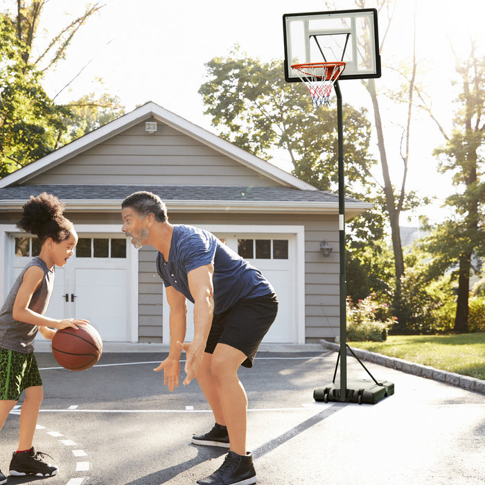 Freestanding Basketball Hoop 255-305cm - Adjustable Stand, Backboard, and Wheels - Perfect for Teens and Adults Outdoor Play