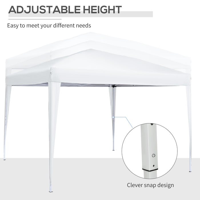 3x3m Pop-Up Gazebo Canopy - Wedding Party Tent Marquee with Windows & Carry Bag - Ideal for Outdoor Celebrations and Events