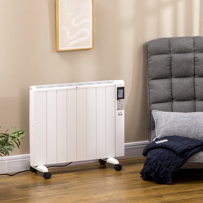 Convector Radiator Heater - Quiet, Freestanding or Wall-Mounted Electric Panel Heater with Window Detection - Ideal for Heating Home Spaces Efficiently