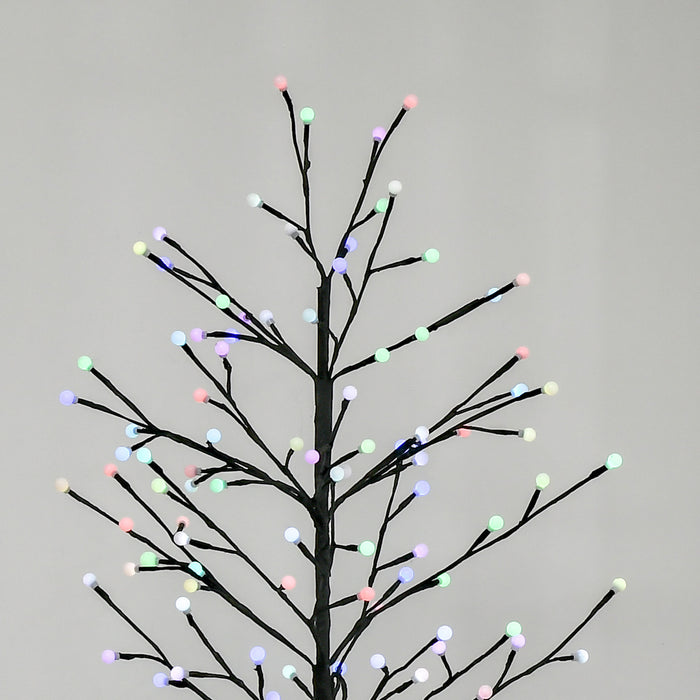 6ft Artificial Tree with 180 Colorful LED Lights - Perfect for Home Parties & Decorative Ambiance - Ideal for Indoor & Sheltered Outdoor Settings