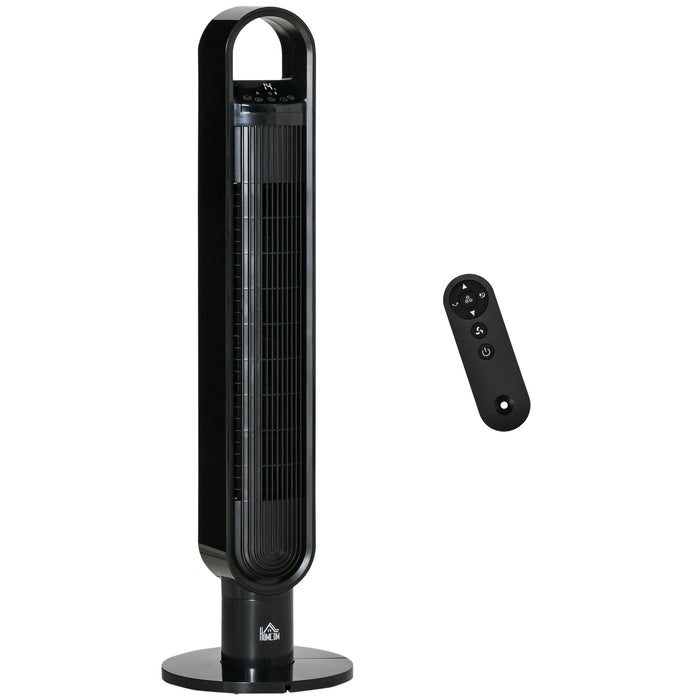 39" Oscillating Tower Fan - 3 Speed Settings, 12-Hour Timer, LED Control Panel - Ideal for Bedroom Cooling with Remote Access