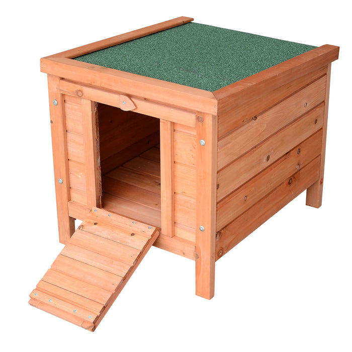 Bunny & Guinea Pig Wooden Hutch - Small Animal Safe Shelter and Hideaway, 51x42x43cm - Ideal for Rabbits, Guinea Pigs, and Ferrets