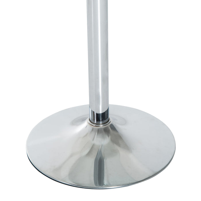 Tempered Glass Top Bar Table - Chrome Stand Bistro Style Wine Counter, 70x70xH74.5cm - Perfect for Pubs and Home Entertaining Spaces