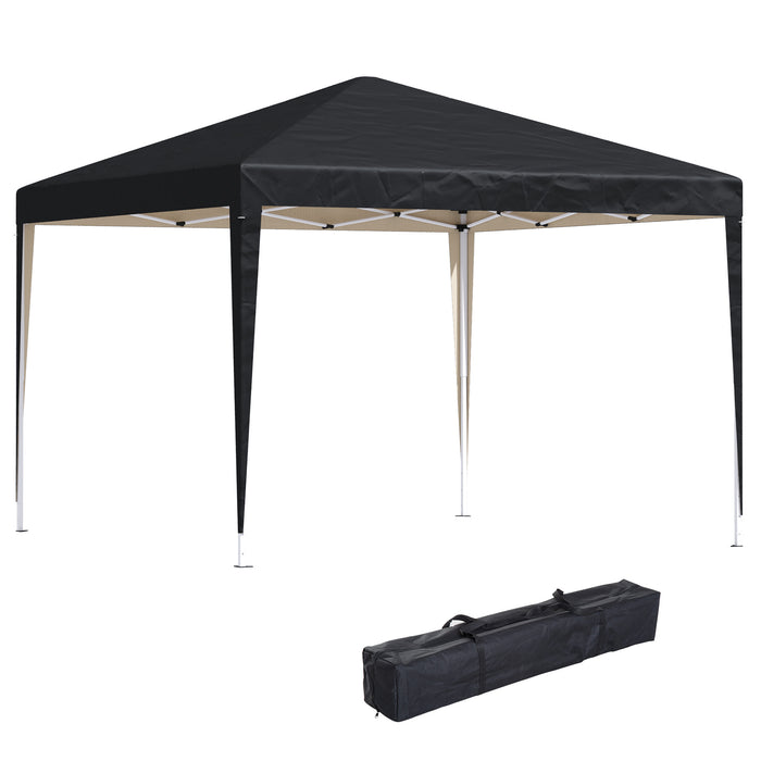 Heavy Duty 3x3m Pop Up Gazebo - Marquee Party Tent with UV Protection, Folding Wedding Canopy in Black - Ideal for Outdoor Events and Garden Celebrations