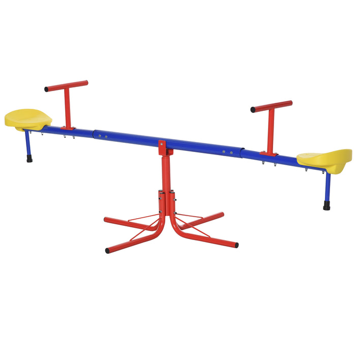 Rotating Seesaw for Kids - 360-Degree Metal Teeter Totter with Swivel Action - Fun Outdoor Play Equipment for Children