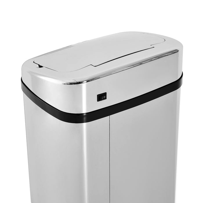 Infrared Touchless 50L Dustbin - Automatic Motion Sensor Stainless Steel Trash Can - Hygienic Waste Solution for Home and Office