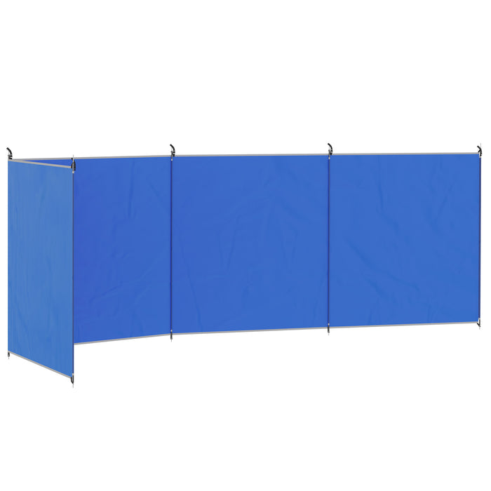 Beach Wind Shield Shelter with Steel Poles - 5-Pole 540cm x 150cm Camping Windbreak, Includes Carry Bag - Ideal for Beach Privacy and Caravan Outings