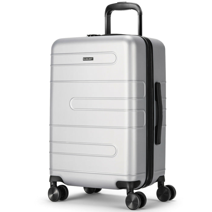 Travel Gear - Black Suitcase with 4 Spinner Double-Wheels and TSA Lock - Ideal for Secure and Convenient Travel