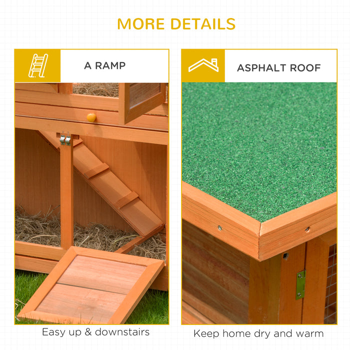 Large 100 cm Rabbit Cage in H-Sauce Yellow - Spacious Pet Habitat with Sturdy Design - Ideal for Small to Medium Rabbits and Small Pets