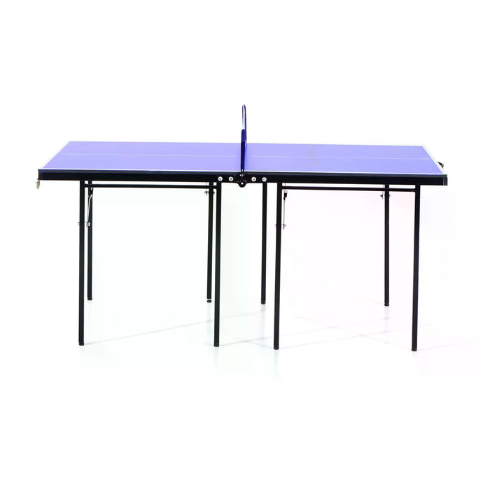 Compact Folding Table Tennis Set - Mini Professional Ping Pong Table with Net, Blue - Ideal for Games, Sports Training & Quick Play Spaces