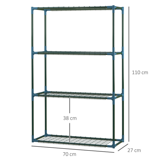 4-Tier Modern Plant Stand Set of 2 - Sturdy Steel Frame Outdoor Plant Holder & Display Rack - Ideal for Potted Plants & Balcony Garden Decoration