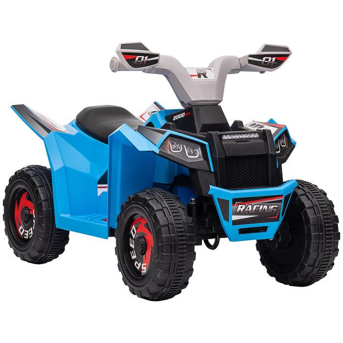 6V Quad Bike - Durable Wear-Resistant Wheels & Dual Direction Control - Perfect Ride-on Toy for Toddlers 18-36 Months, Blue